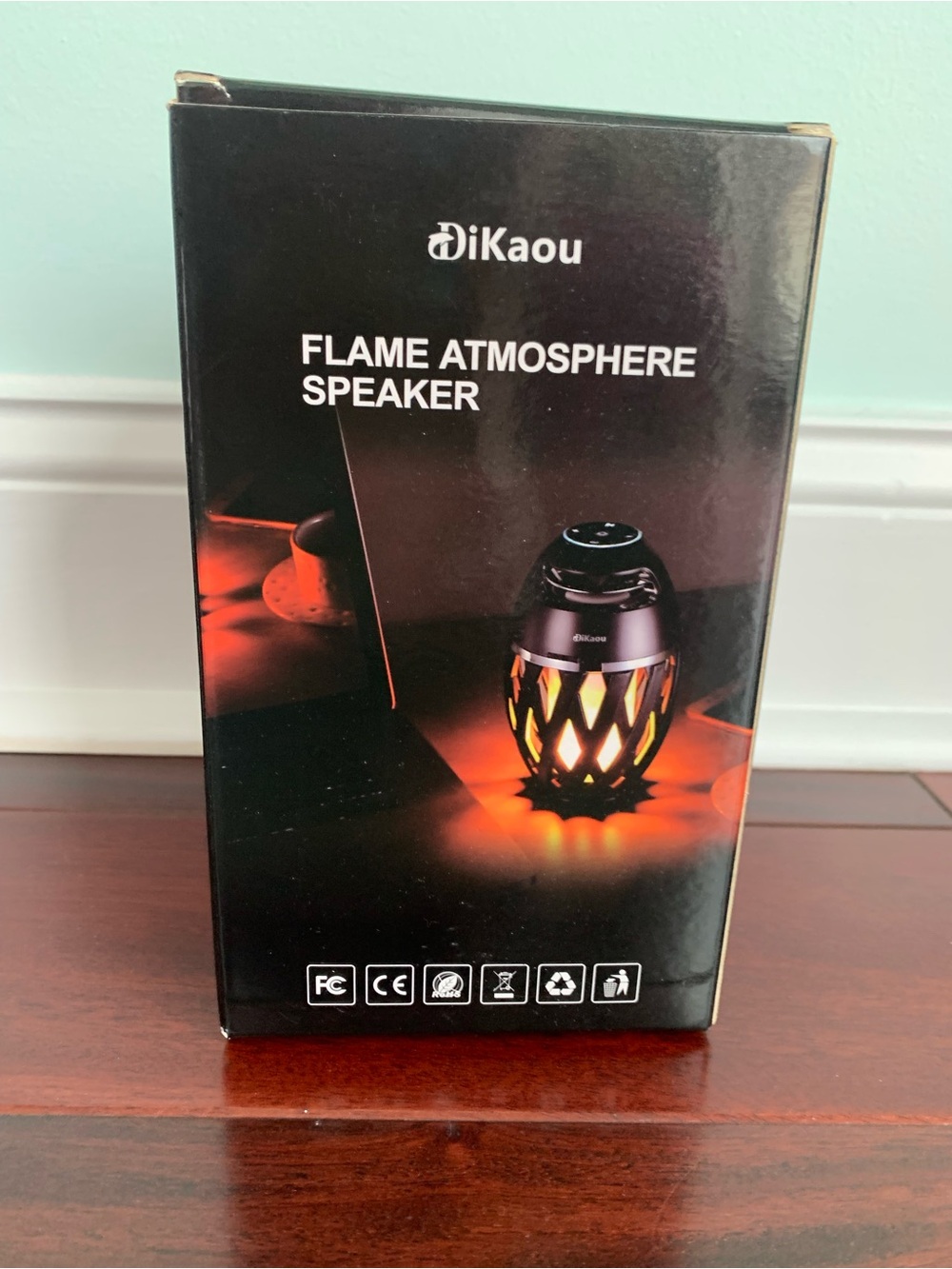 DiKaou Flame Atmosphere Speaker - Black with Orange Light